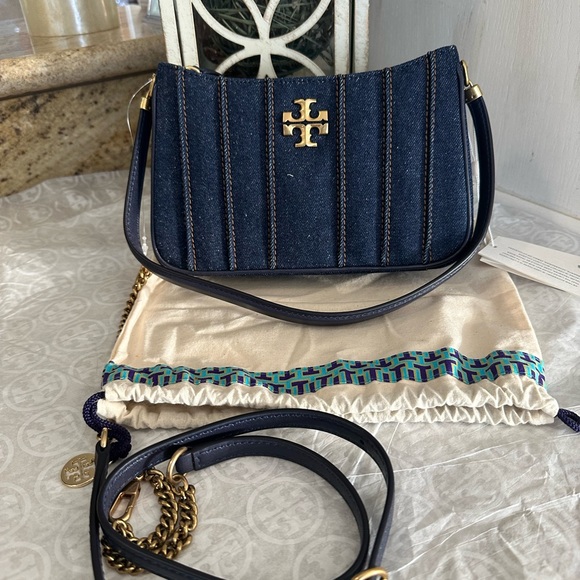 New Tory Burch Kira Denim Crossbody Shoulder Bag. - Picture 10 of 12